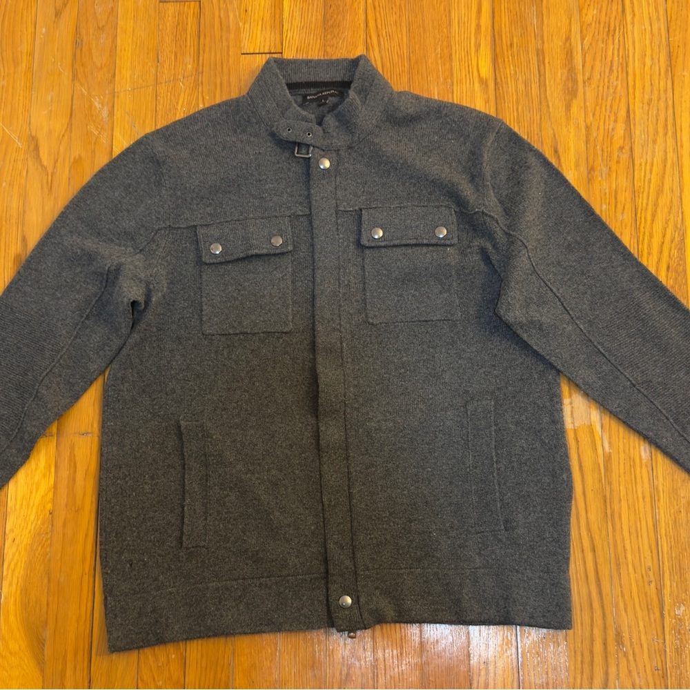 Banana Republic Gray Cardigan Sweater, Men’s XL